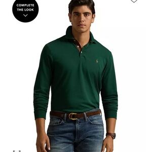 Ralph Lauren Men's Dark Green Polo long sleeve XL